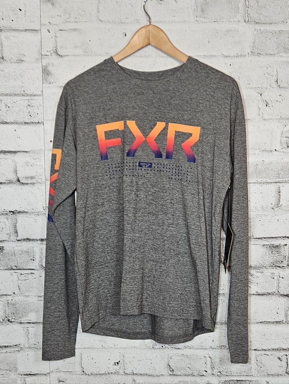 FXR Helium Tech LS Jersey Gray Heather Mens Medium NWT